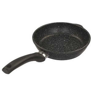 Изображение товара Сковорода литая Каменная 18 см Черный гранит НМП с антипригарным покрытием