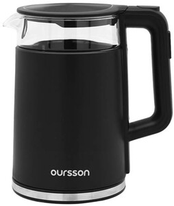 Изображение товара Электрочайник Oursson EK1733WD/BL черный с 5 режимами и двойными стенками