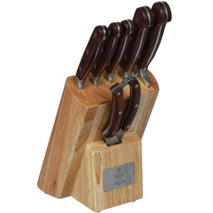 Изображение товара Набор ножей Taller Саффолк TR-22001 с деревянной подставкой 6 предметов
