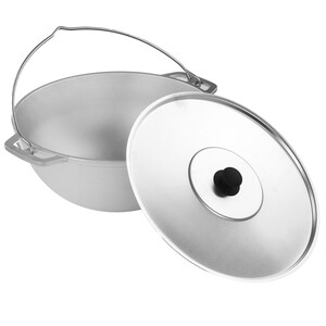 Изображение товара Казан НМП Литая НС0875п 7.5 л серебристый из литого алюминия для газовых и электрических плит