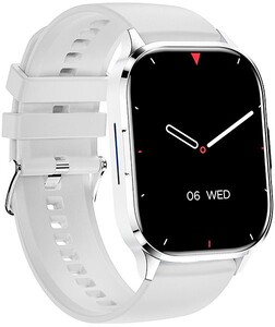 Изображение товара Смарт-часы Fontel iWatch 10 серебристые с белым ремешком, AMOLED, IP67
