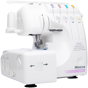 Изображение товара Оверлок Minerva LE34MAX с автоматической заправкой, дифференциальной подачей и подсветкой