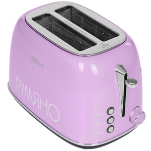Изображение товара Тостер Kitfort КТ-6833 фиолетовый с функциями разморозки и подогрева 2 слота