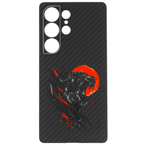 Изображение товара Накладка Zibelino Kondijan Carbon для Samsung Galaxy S25 Ultra из кевлара черная