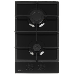 Изображение товара Газовая варочная поверхность DEXP 7M2GT с двумя конфорками и электроподжигом