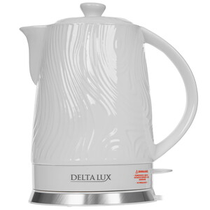 Изображение товара Электрочайник DELTA LUX DE-1022 белый 1.8 л автоматическое отключение