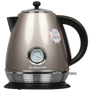 Изображение товара Электрочайник BRAYER BR1007 с термометром, 1.7 л, 2200 Вт, бежевый