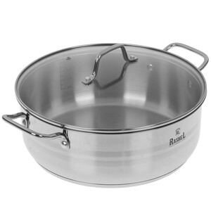 Изображение товара Жаровня Rashel R-1/281 из нержавеющей стали с крышкой