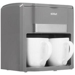 Изображение товара Кофеварка капельная Kitfort КТ-7302 серый компактная простая в использовании