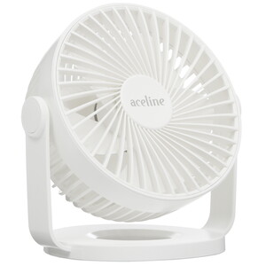 Изображение товара Настольный вентилятор Aceline UDTF-5 белый с аккумулятором и USB Type-C