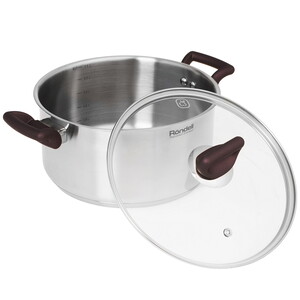 Изображение товара Кастрюля Rondell Fest RDS-1323 4.8 л нержавеющая сталь стеклянная крышка