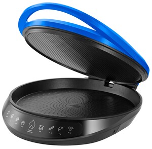 Изображение товара Пицца-мейкер Kitfort КТ-3680 синий - универсальное устройство для приготовления пиццы и запеканок