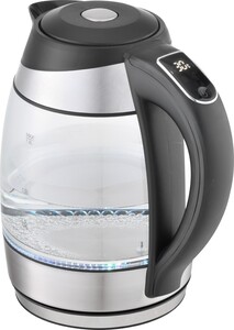 Изображение товара Электрочайник KRAFT KF-KG1804DBL из боросиликатного стекла 1.8л 2200Вт черный