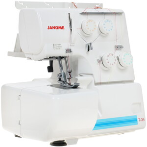 Изображение товара Оверлок Janome T-34 белый мощность 120 Вт скорость 1100 ст/мин