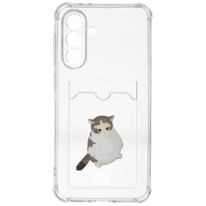Изображение товара Накладка Zibelino Silicone Card Holder для Samsung Galaxy A36 прозрачный/белый, серый