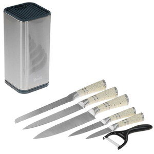 Изображение товара Набор Rashel R-0990 Нержавеющая сталь 5 шт (подставка) для овощей, мяса и рыбы