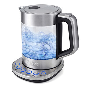 Изображение товара Электрочайник Kitfort KT-616 серебристый 1.5 л с регулировкой температуры