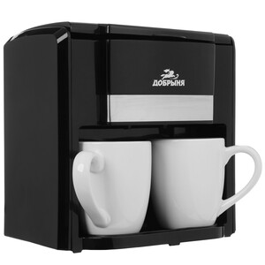 Изображение товара Кофеварка капельная Добрыня DO-3604 черная с серебристым