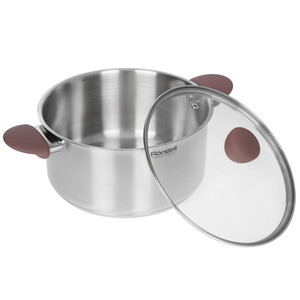 Изображение товара Кастрюля Rondell Bueno RDS-1588 4.8 л нержавеющая сталь стеклянная крышка