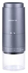 Изображение товара Кофемолка электрическая Polaris PCG 2050 серый портативная с регулировкой помола USB