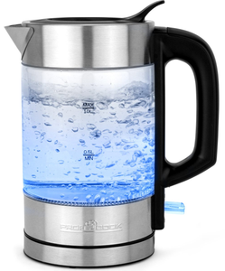 Изображение товара Электрочайник Profi Cook PC-WKS 1229 G серебристый 1 л