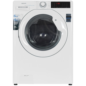 Изображение товара DEXP WD-6B1R: стирально-сушильная машина 6/4 кг, конденсация, 15 программ