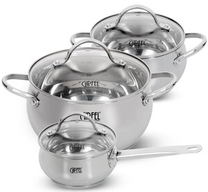 Изображение товара Набор посуды Gipfel Terza 1511 из нержавеющей стали 6 предметов