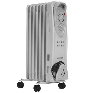 Изображение товара Масляный обогреватель Zerten MRS-15 серый высокая эффективность и безопасность