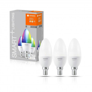 Изображение товара Комплект умных светодиодных ламп Osram Ledvance SMART WIFI 5W E14 RGB White
