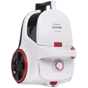 Изображение товара Пылесос Gorenje VC2002SFAWR белый - мощный бытовой очиститель с циклонной фильтрацией