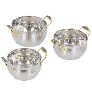 Изображение товара Набор кастрюль Rashel Голд R-234H