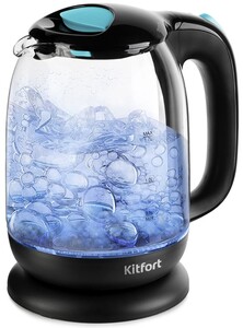 Изображение товара Электрочайник Kitfort КТ-625-1 1.7 л 2200 Вт голубой с подсветкой