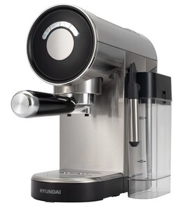 Изображение товара Рожковая кофеварка Hyundai HEM-4305 серебристый 1350 Вт автоматический капучинатор
