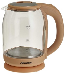 Изображение товара Электрочайник Аксинья КС-1018 бежевый с защитой от перегрева