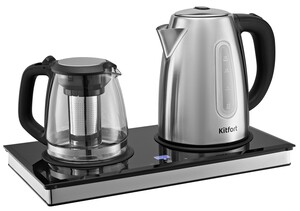 Изображение товара Электрический чайный набор Kitfort КТ-6778 серый с сенсорным управлением