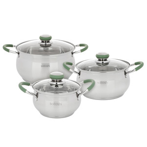 Изображение товара К набор кастрюль SATOSHI Марли 822-196 с капсулированным дном и мерной шкалой