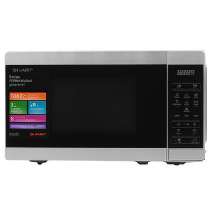 Изображение товара Микроволновая печь Sharp R2800RSL серебристая с сенсорным управлением 20л