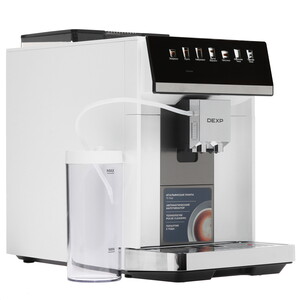 Изображение товара Автоматическая кофемашина DEXP DAM-157AG с кофемолкой и сенсорным управлением белая