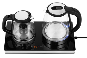 Изображение товара Чайный набор Kitfort КТ-6737 черный с функцией подогрева и двумя режимами