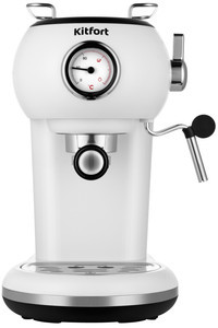 Изображение товара Рожковая кофеварка Kitfort КТ-7219 для эспрессо и капучино белая