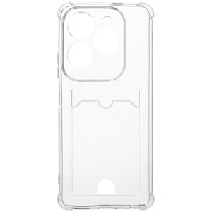 Изображение товара Накладка Zibelino Silicone Card Holder для Infinix HOT 40/40 Pro прозрачная