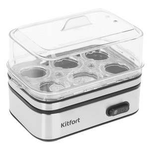 Изображение товара Яйцеварка Kitfort КТ-6957 серебристая, 6 яиц, режим поддержания тепла