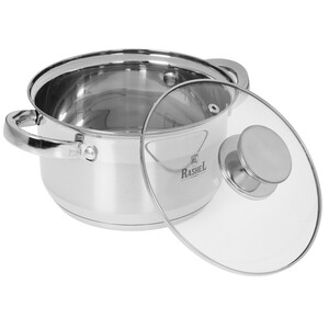Изображение товара Кастрюля Rashel Берта R-2600х 2.6 л нержавеющая сталь для индукционных и газовых плит