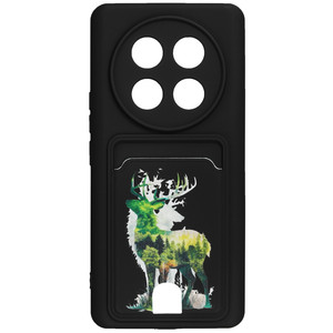 Изображение товара Накладка Zibelino Silicone Card Holder для HONOR X9c с защитой камеры и карманом для карт