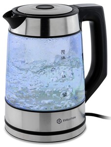 Изображение товара Электрочайник Evolution KG22171D серебристый 1.7 л с подсветкой и функциями