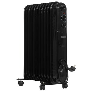 Изображение товара Масляный обогреватель Ресанта ОМПТ-12НЧ мощностью 2500 Вт для обогрева до 30 м² черный