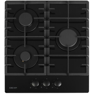 Изображение товара Газовая варочная поверхность DEXP 45-KB01 с 3 конфорками стильный дизайн