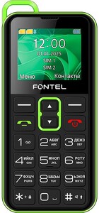 Изображение товара Сотовый телефон Fontel FP110 зеленый черный компактный с двойной SIM и фонариком