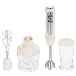 Изображение товара Погружной блендер HIBERG HB 1041 Y бежевый с насадками и регулировкой скорости