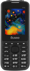 Изображение товара Olmio P33 черный с двумя светодиодными фонариками и основная камера 0.3 Мп
